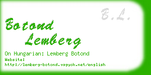 botond lemberg business card